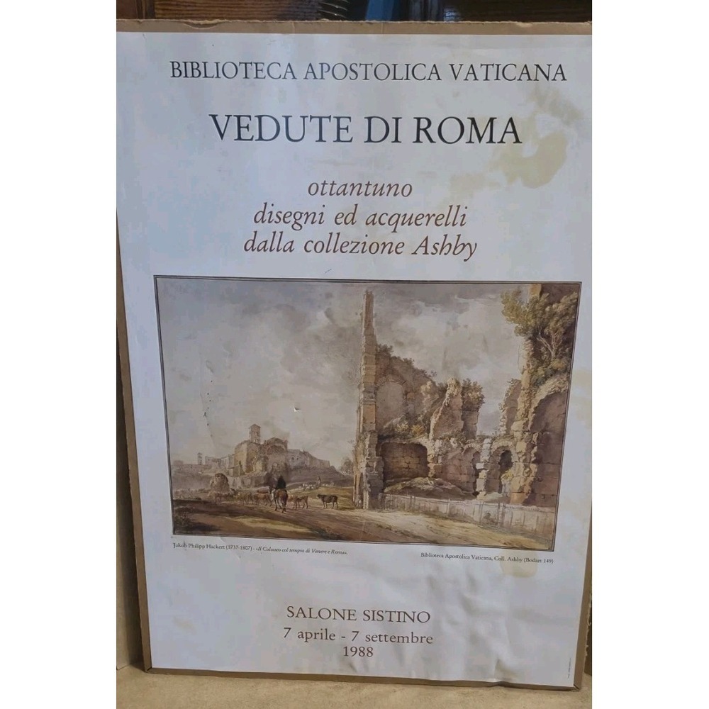 Vatican Vedute di Roma Poster Salone Sistino Rome Art Print 1988